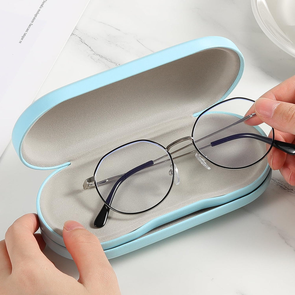 Compact travel-friendly eyeglass and lens storage kit