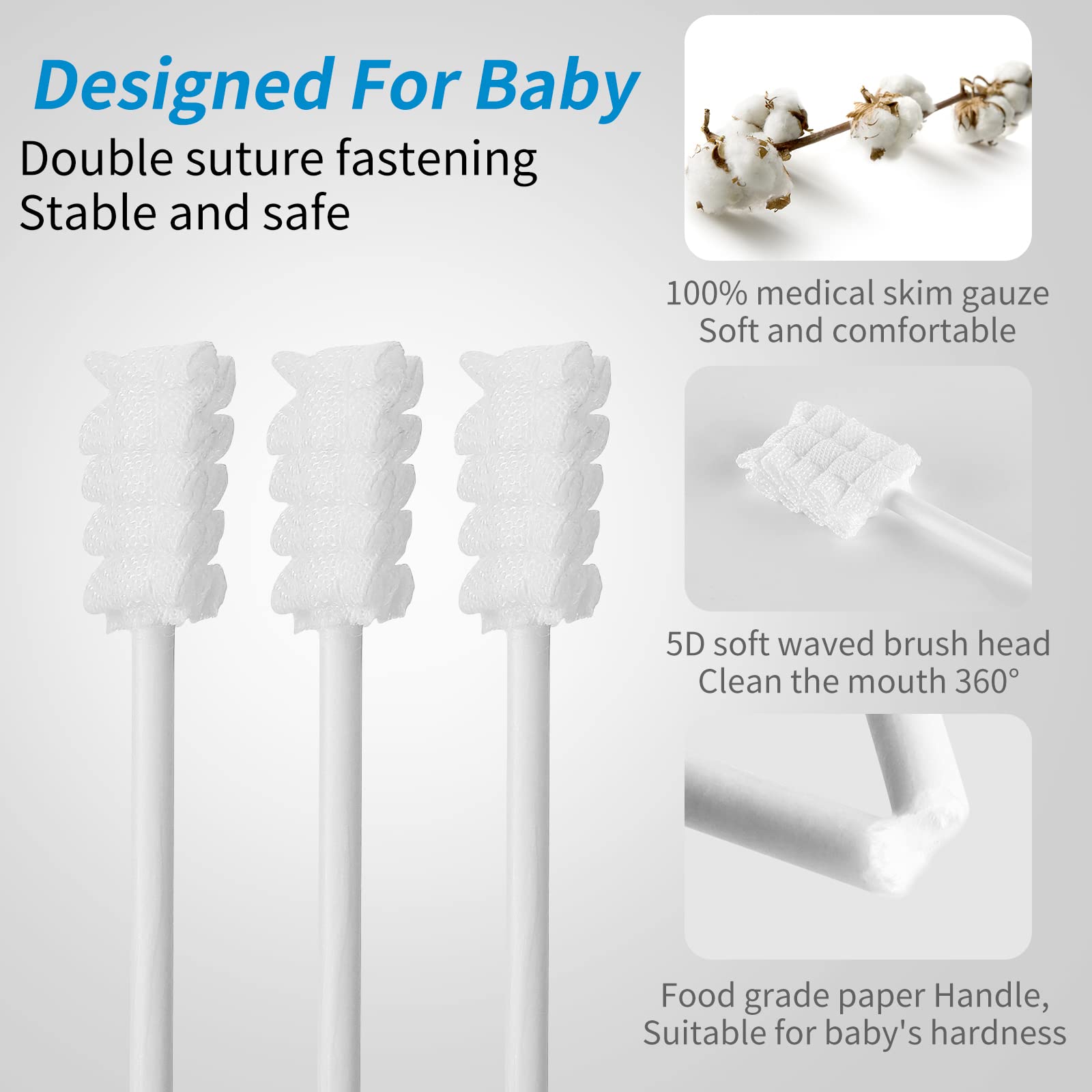 Close-up of disposable infant mouth cleaner pack