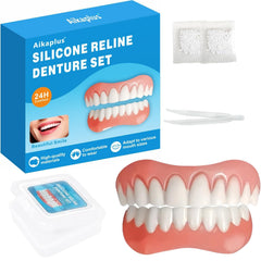 Natural-looking moldable false teeth