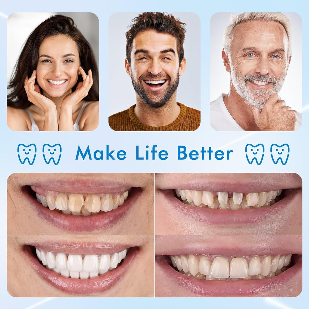Soaking dentures in hot water for fit