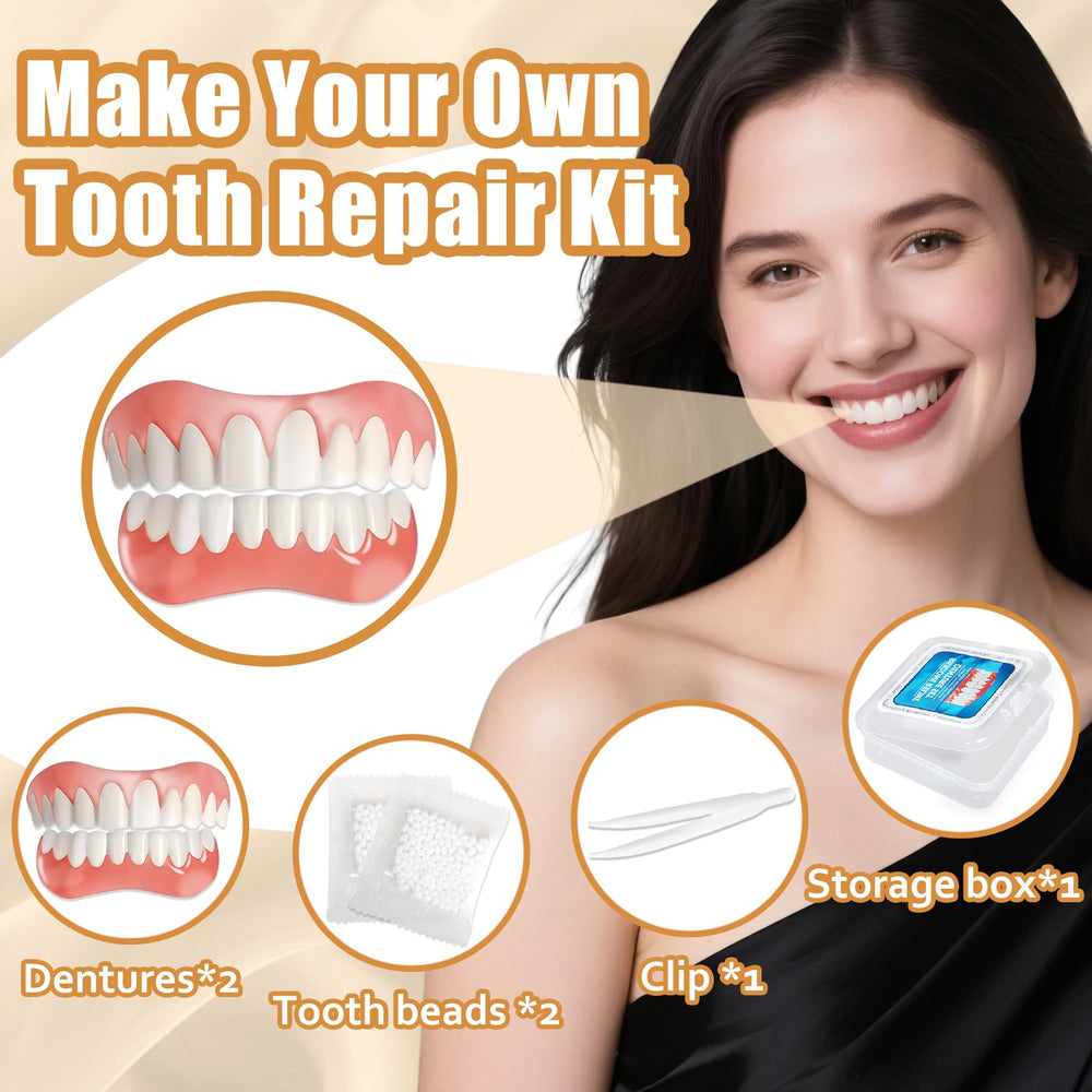 Moldable teeth softened in warm water