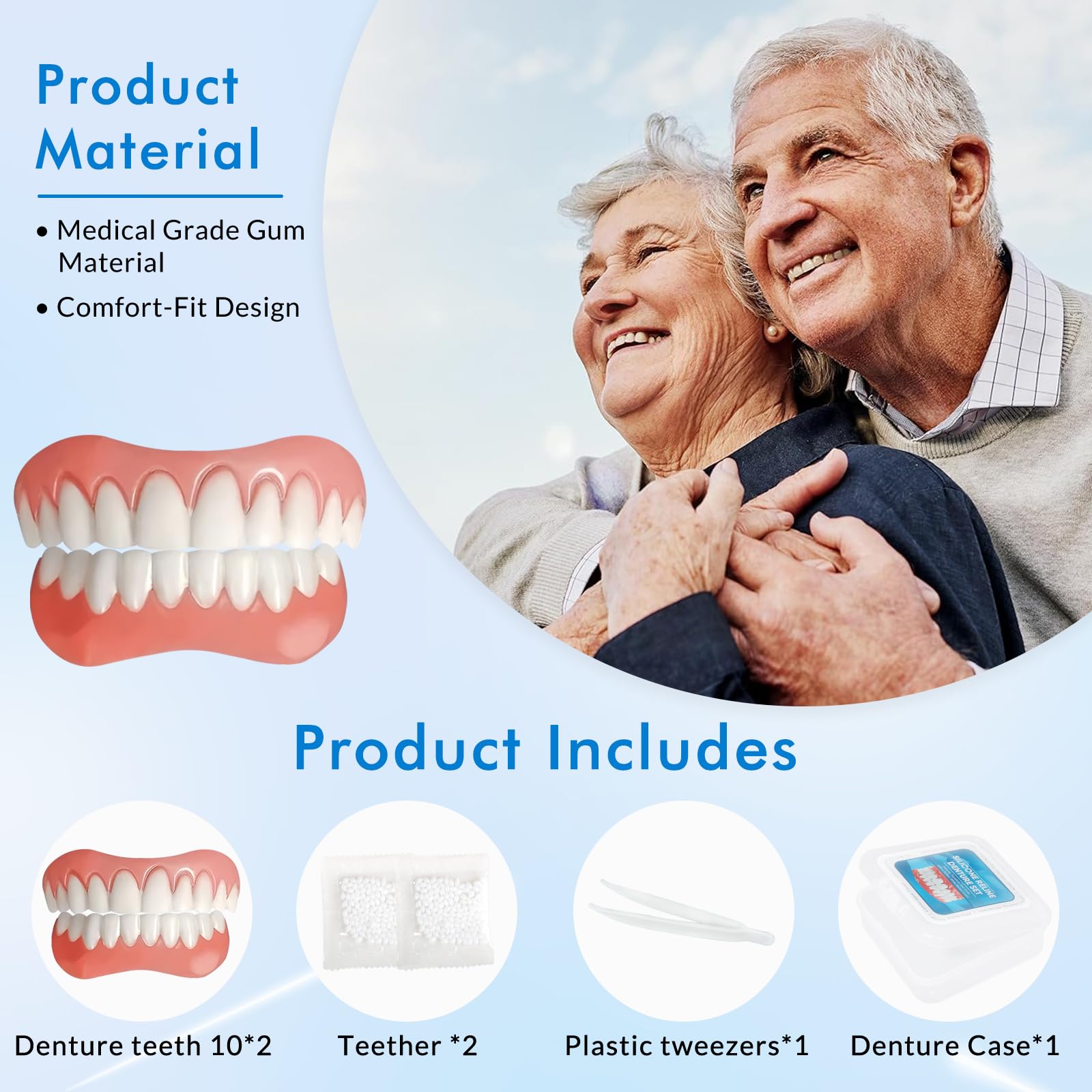 Moldable dentures worn for daily use and events