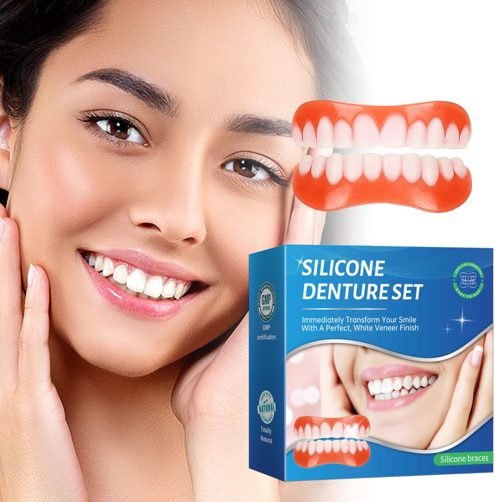 Lifestyle image showing confident smile with dentures