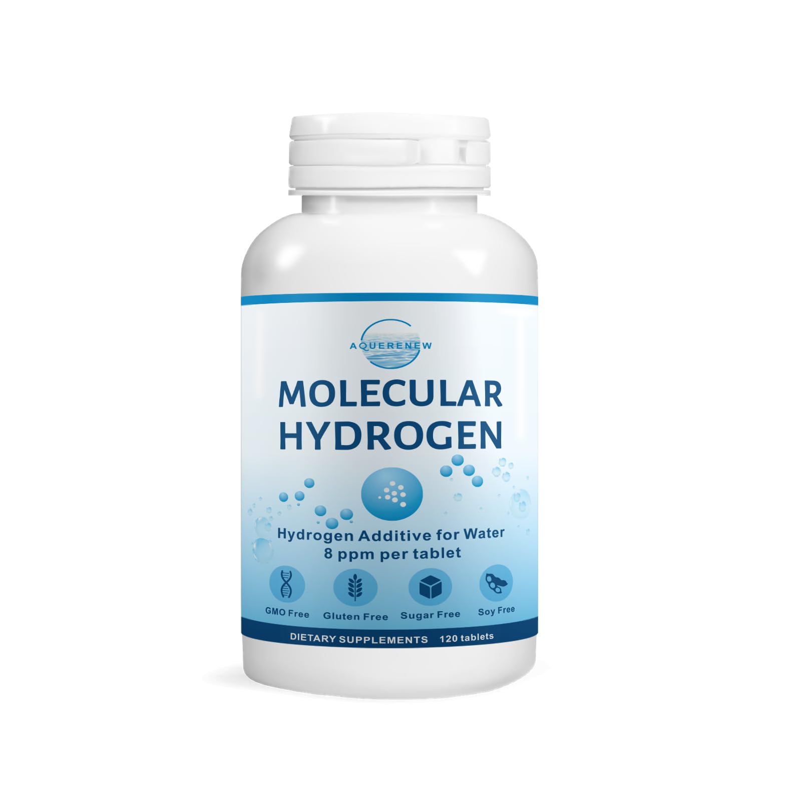 Bottle of Molecular Hydrogen Tablets with Magnesium