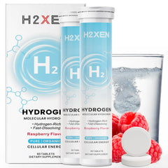 Molecular hydrogen tablets with raspberry flavor bottle, 60-count