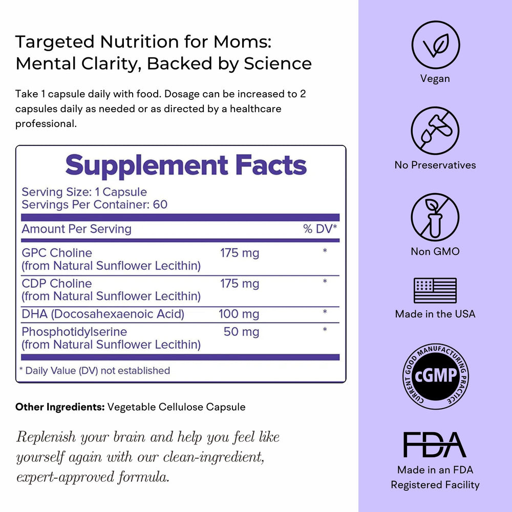 Mom brain postpartum benefits illustration