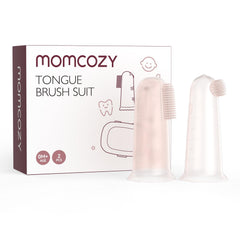 Momcozy silicone finger toothbrush for baby – front view