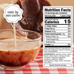 Cacao adaptogen blend powder with scoop