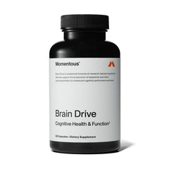 Momentous Brain Drive bottle with label clearly visible