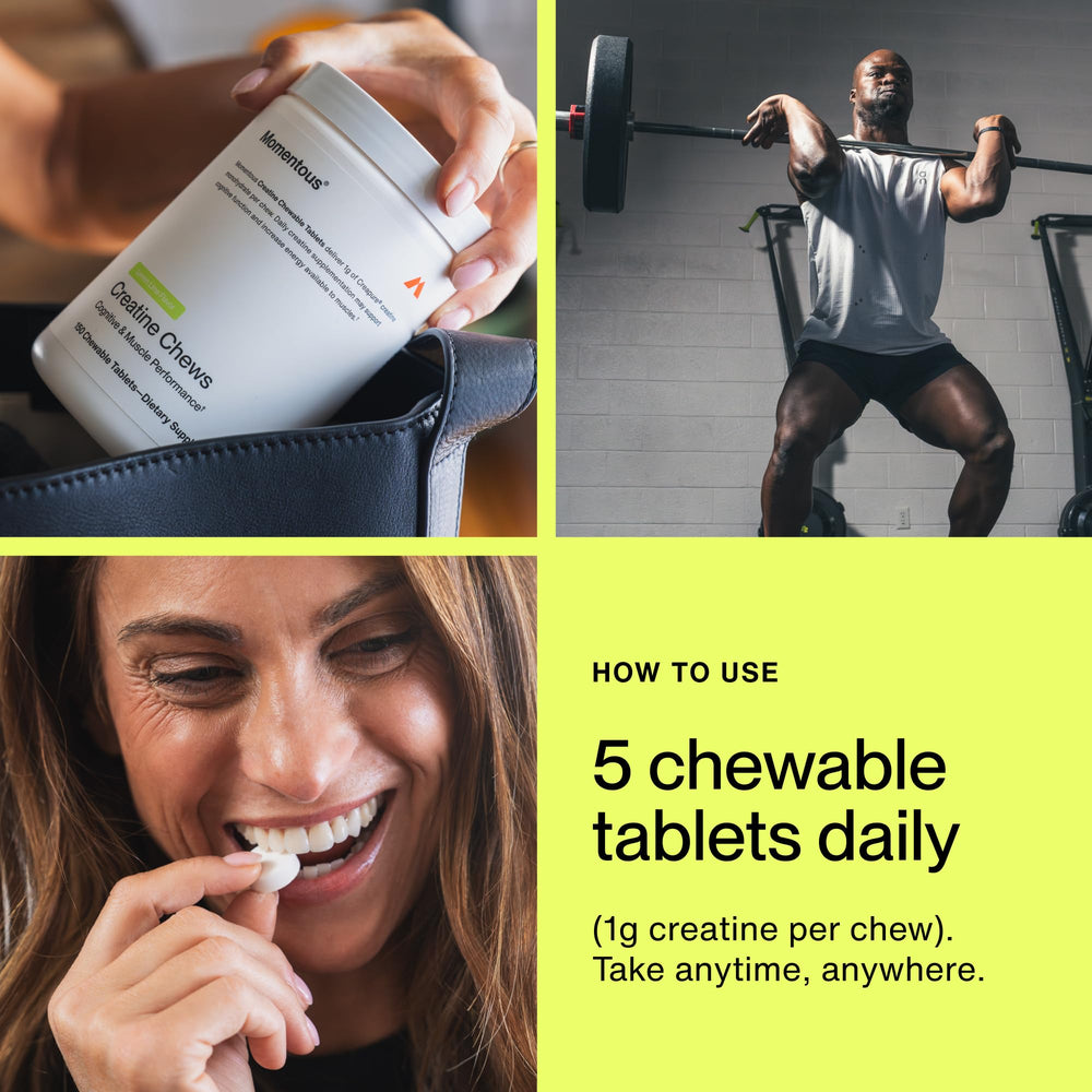 Momentous Creatine Chews packaging front view