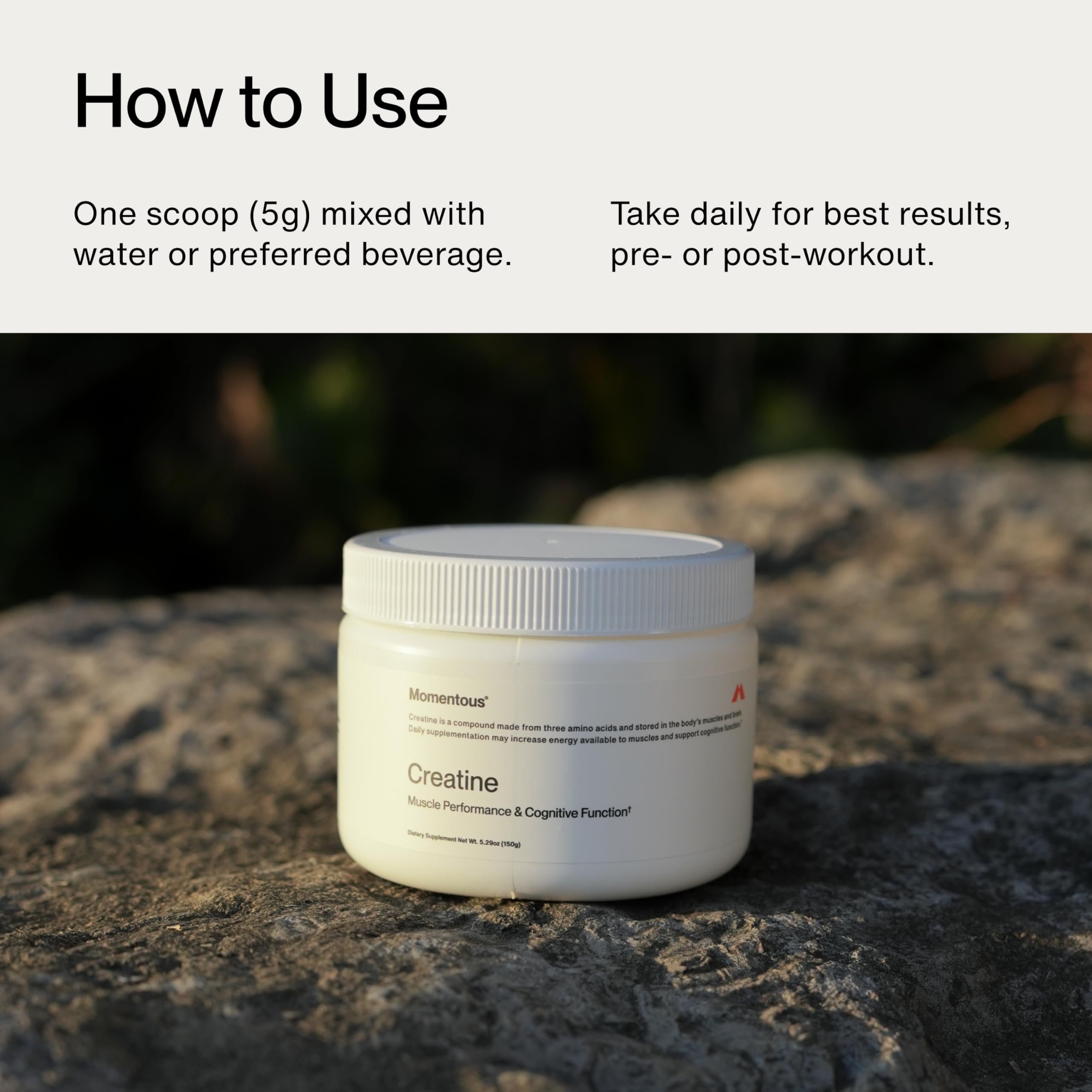 Close-up of label highlighting 5 g per serving