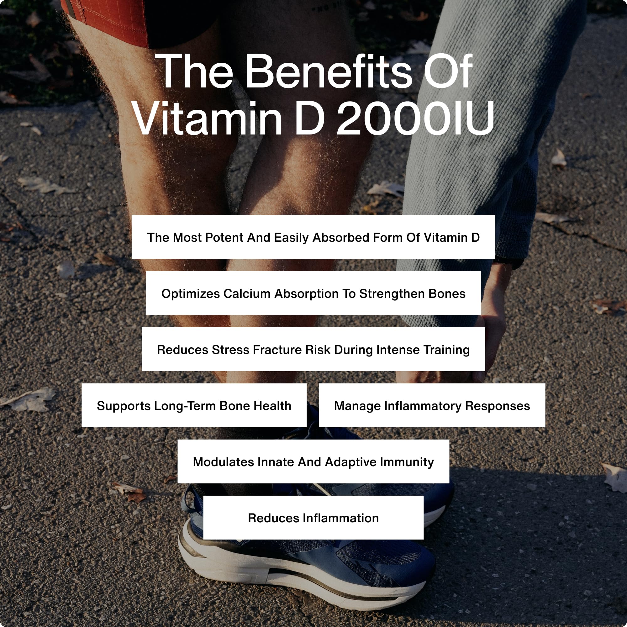 Vitamin D3 2000 IU capsules next to bottle