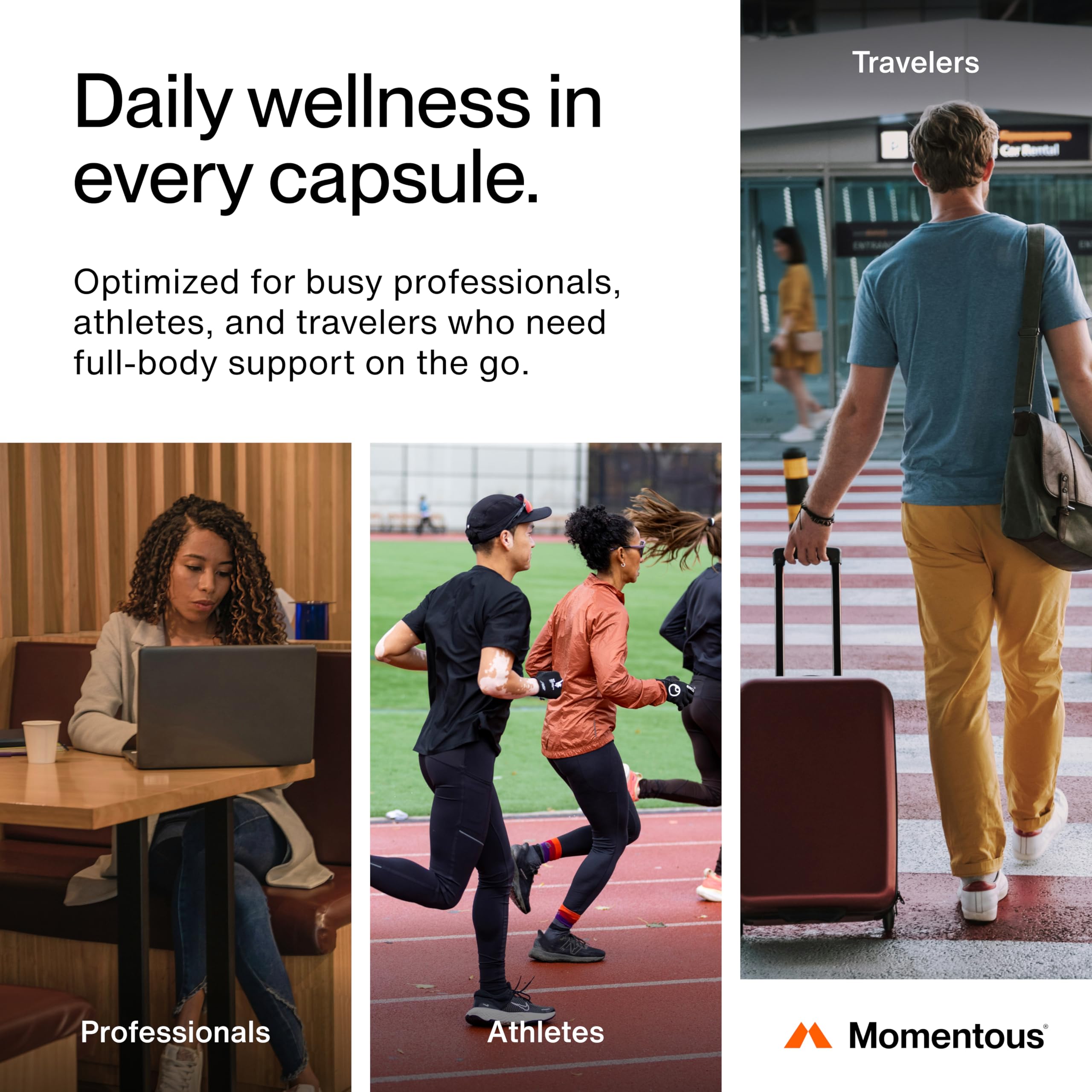 Serving size and dosage chart showing 4-capsule serving