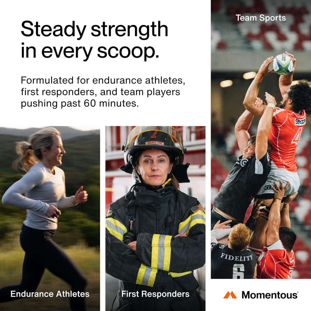 Momentous Fuel label detail highlighting NSF for Sport credibility