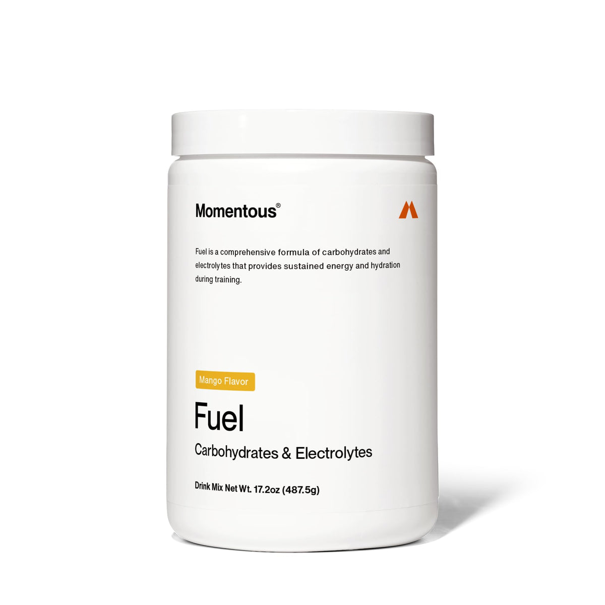 Momentous Fuel mango powder packaging front view