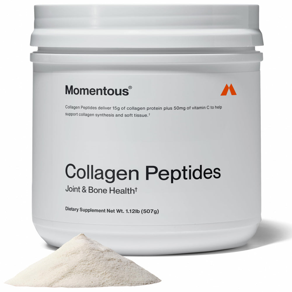 Front view of Momentous Grass-Fed Collagen Peptides Powder jar