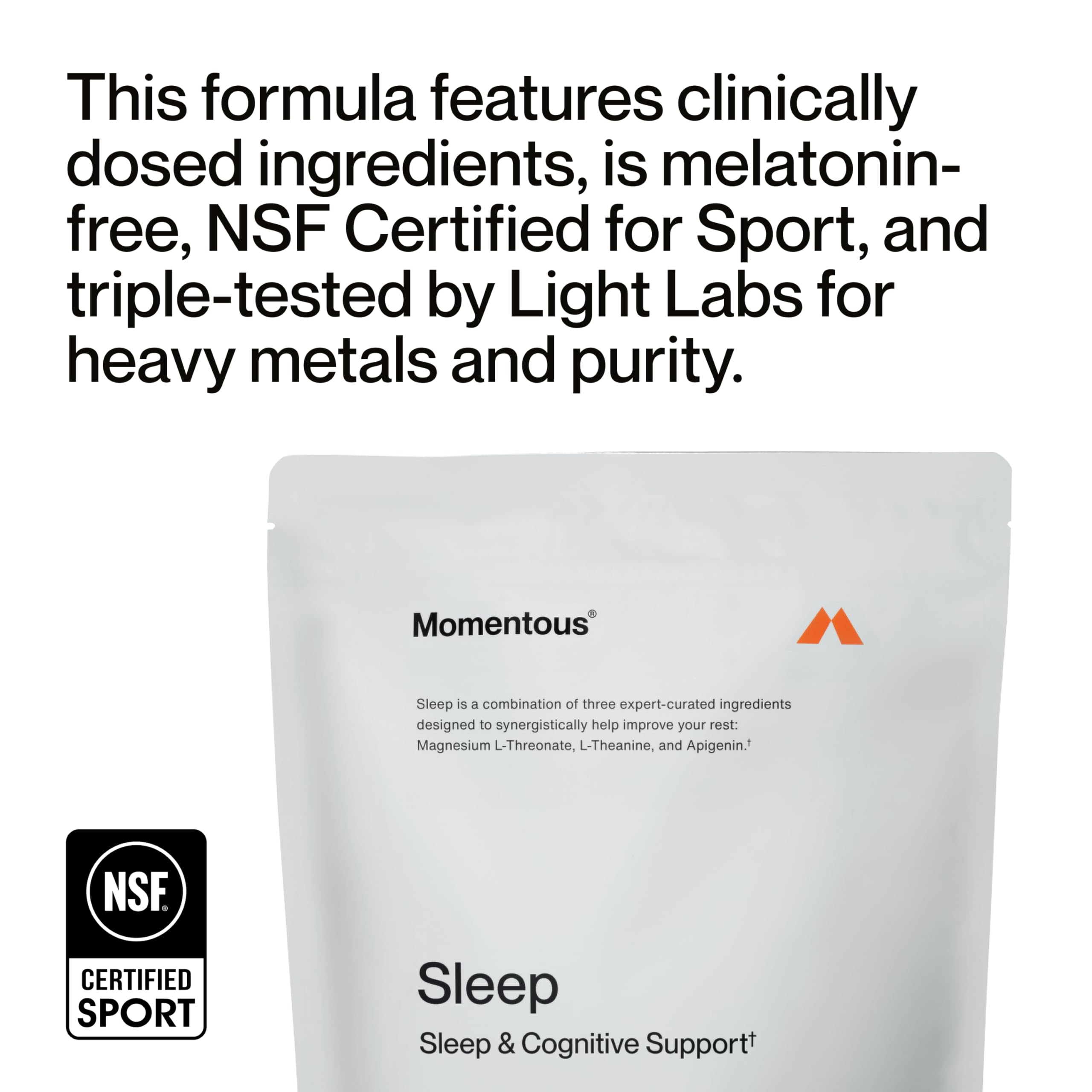 NSF Certified for Sport badge on Nightly Sleep Pack