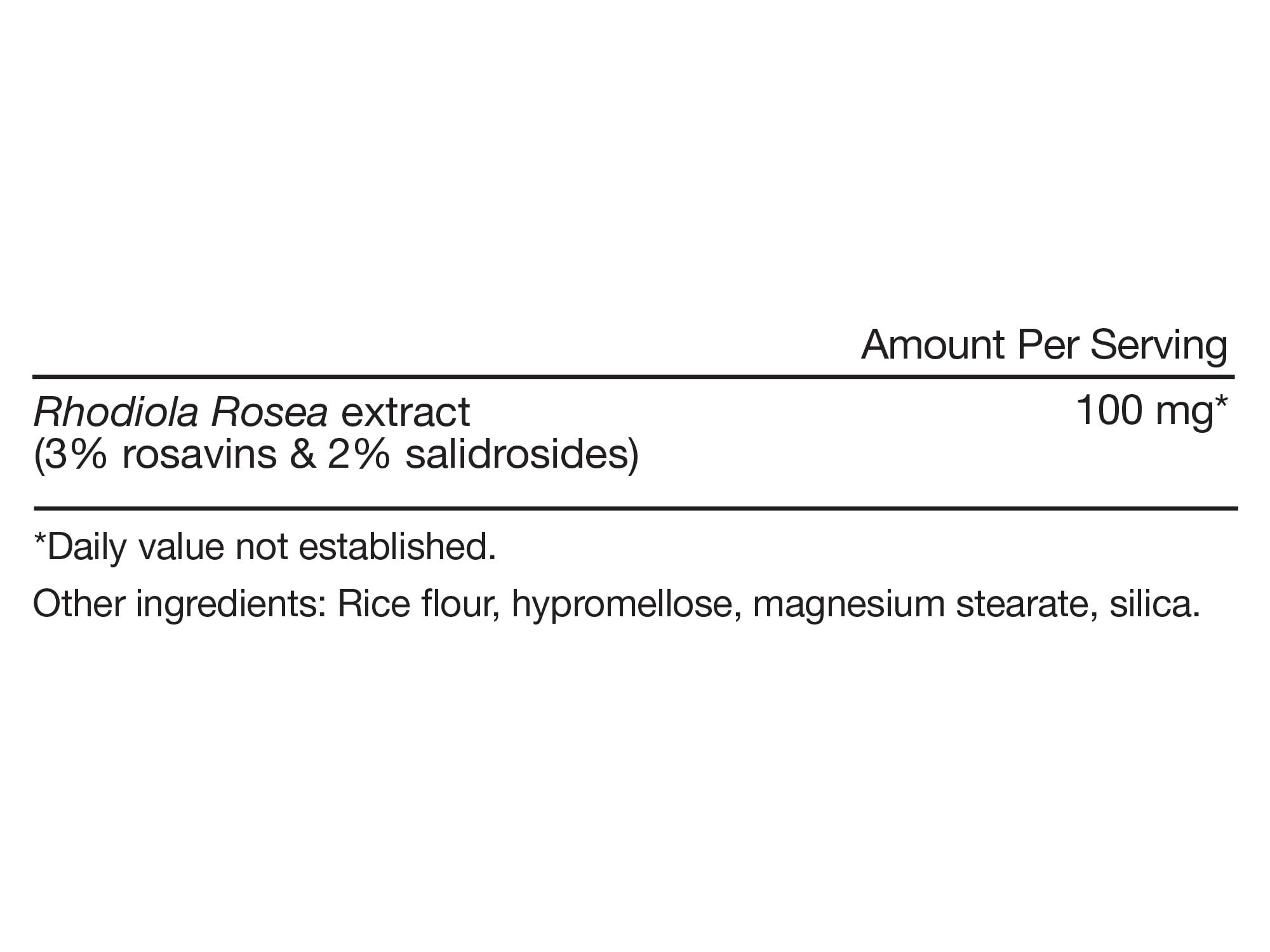 Front packaging of Momentous Rhodiola Rosea with 60 servings