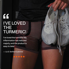 NSF Certified for Sport badge on Momentous Turmeric bottle