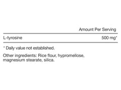 Momentous Tyrosine Capsules bottle standing upright