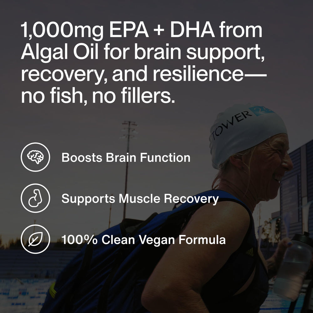 Illustration of EPA and DHA sourced from algae oil