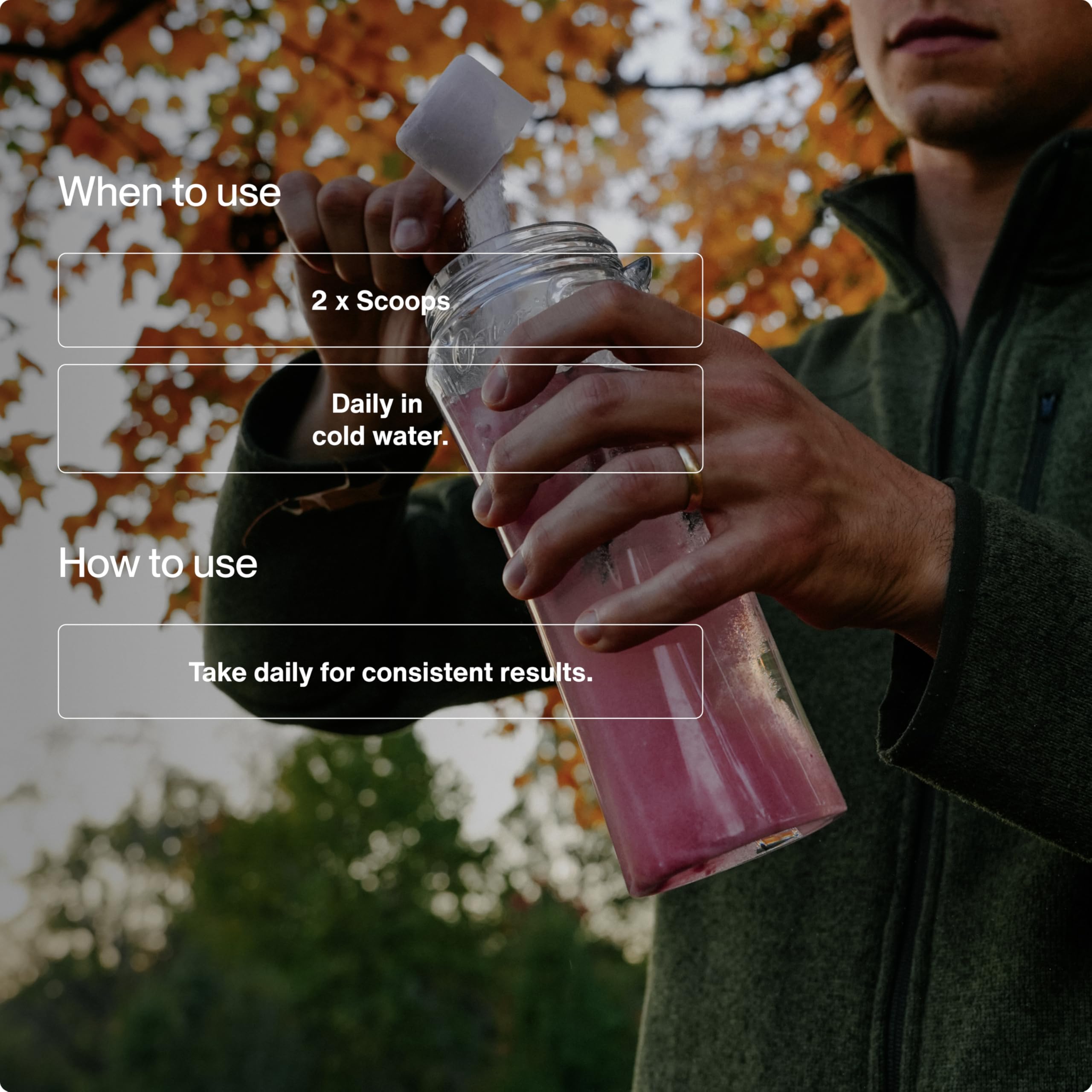 Scoop of Vital Aminos Tropical Punch powder