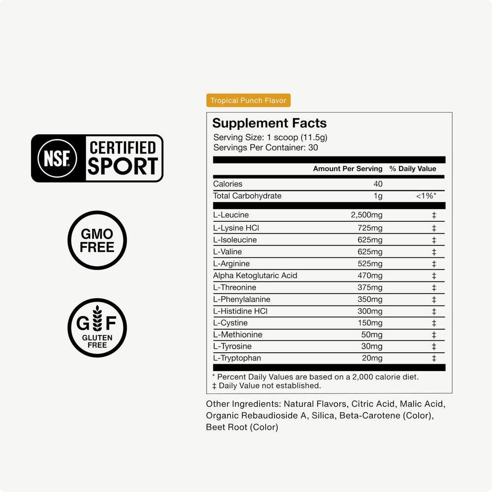 Liquid being stirred with Vital Aminos powder