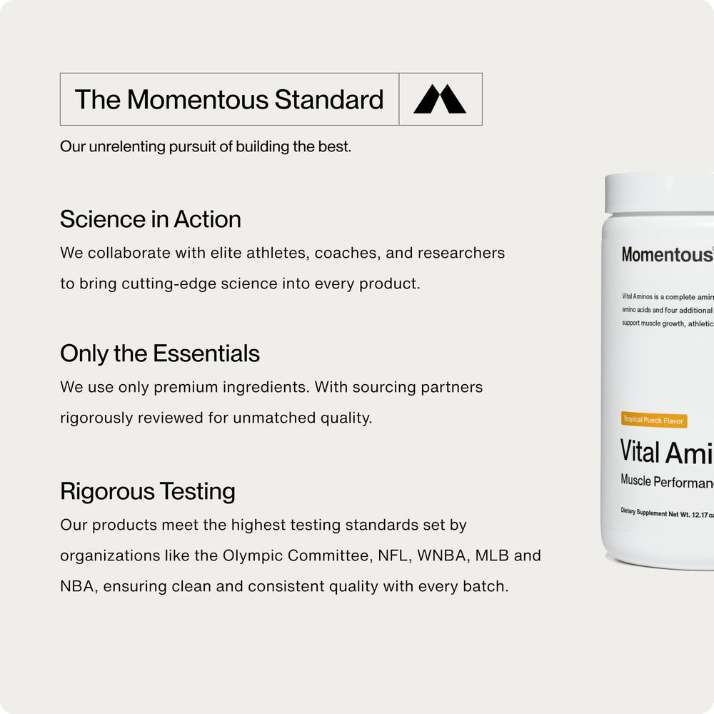 NSF Certified for Sport badge on Vital Aminos packaging