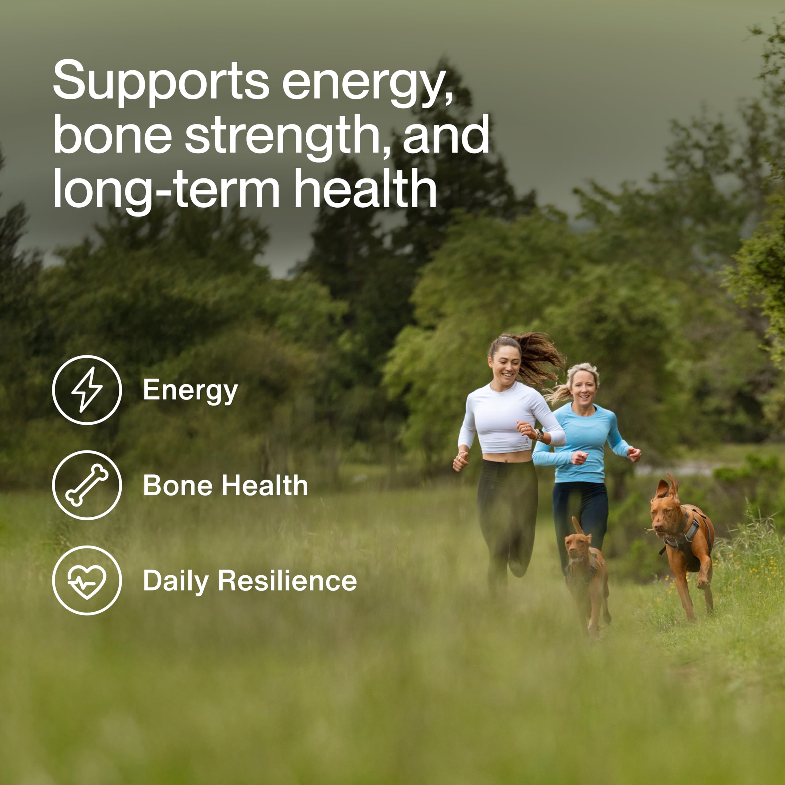 Momentous Women's Three Bundle bottle back label with nutrition info