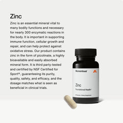 Close-up of zinc picolinate capsules