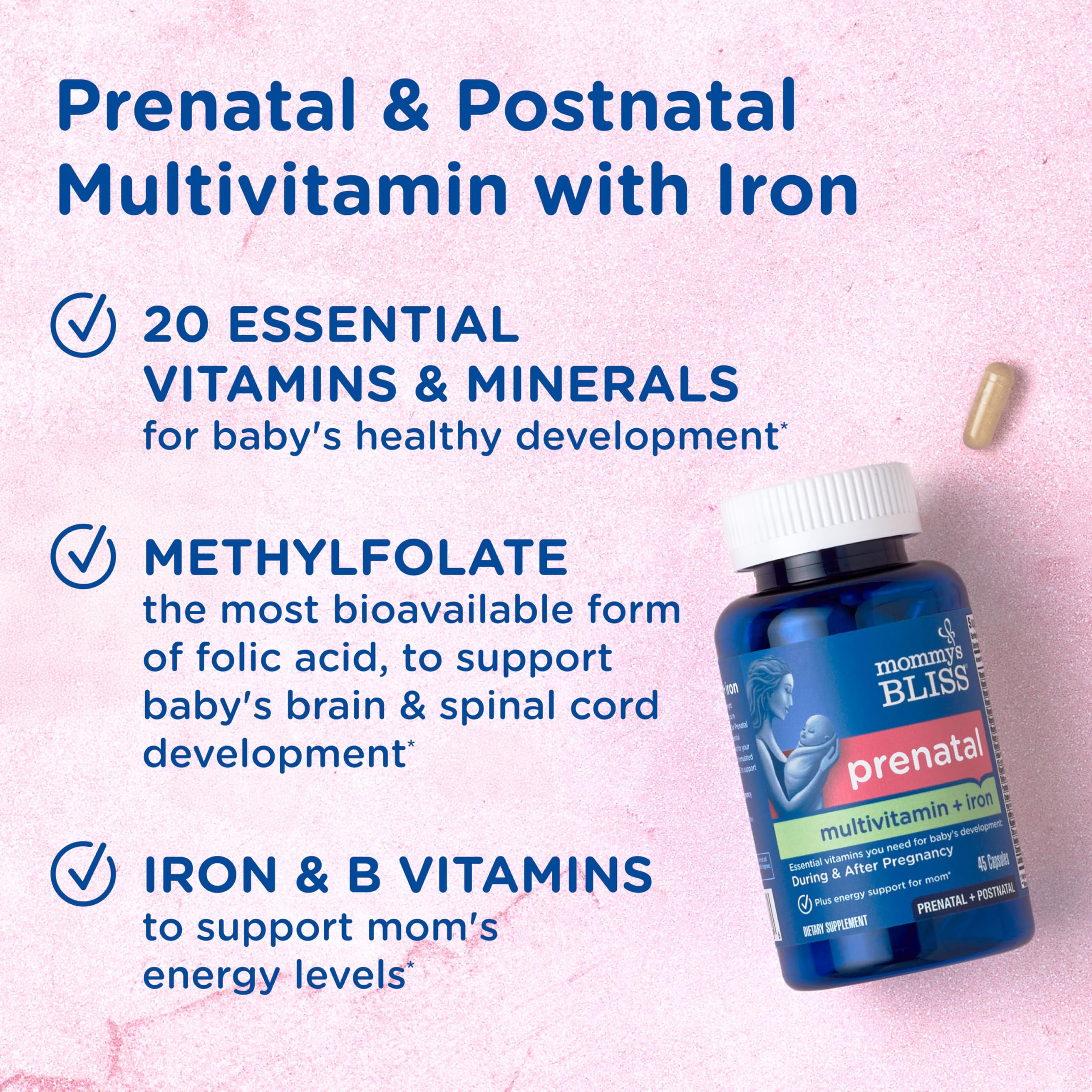 Vegan and gluten-free prenatal vitamins labeling
