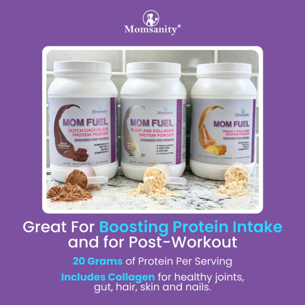 Momsanity protein powder strawberry pour demonstrates creamy mix for post-workout recovery