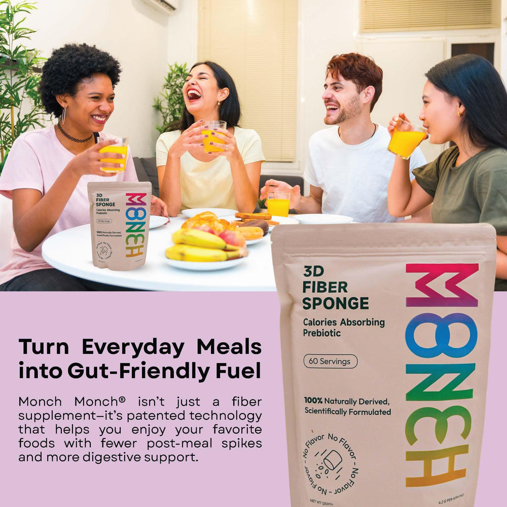 Back packaging with nutritional information for Monch Monch Fiber Sponge