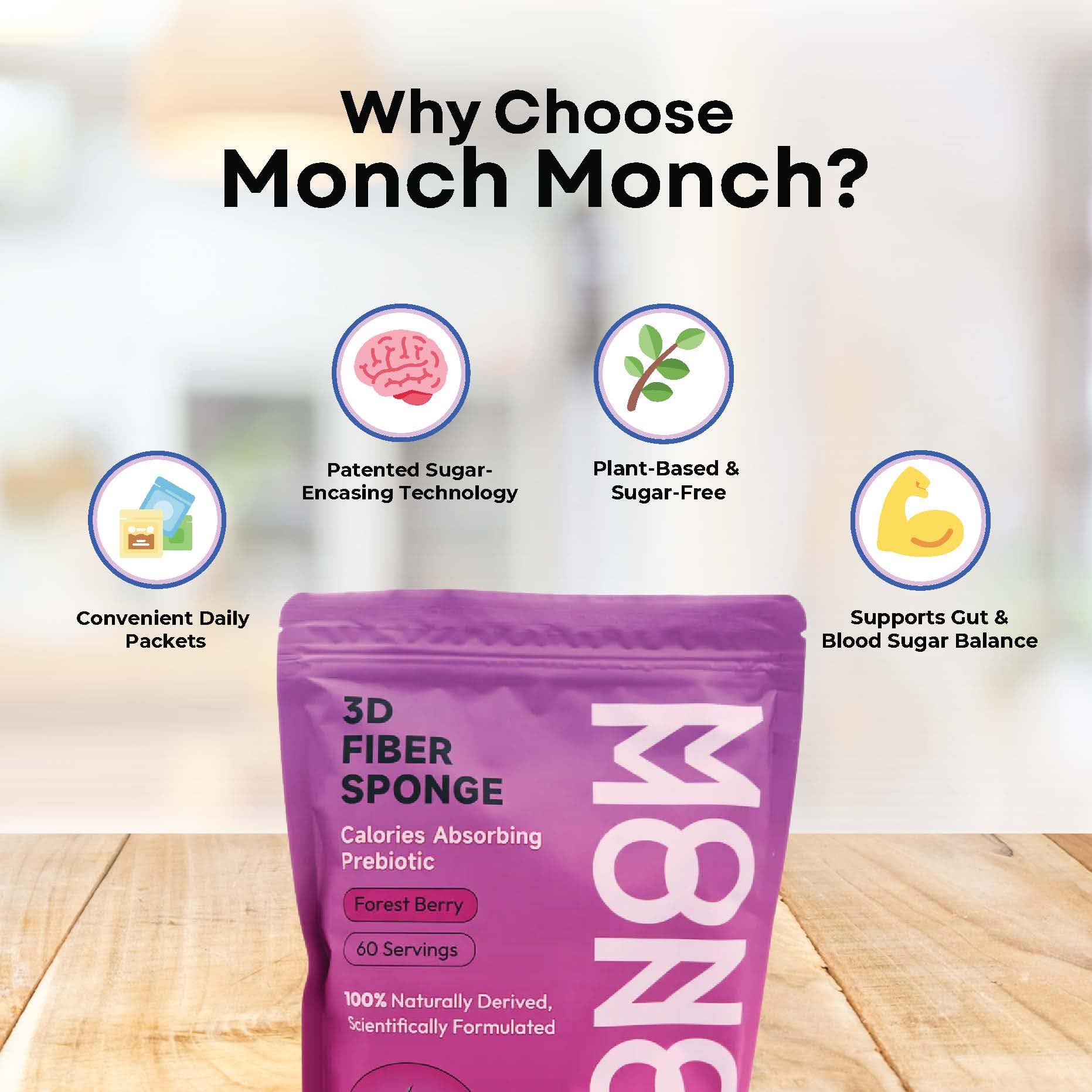 Monch Monch fiber sponge ingredients and nutrition panel