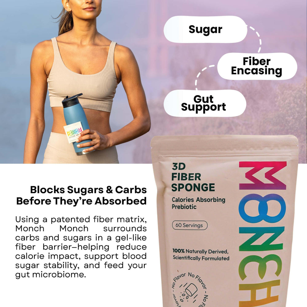 Ingredients list on Monch Monch Calorie Absorbing Fiber Sponge label