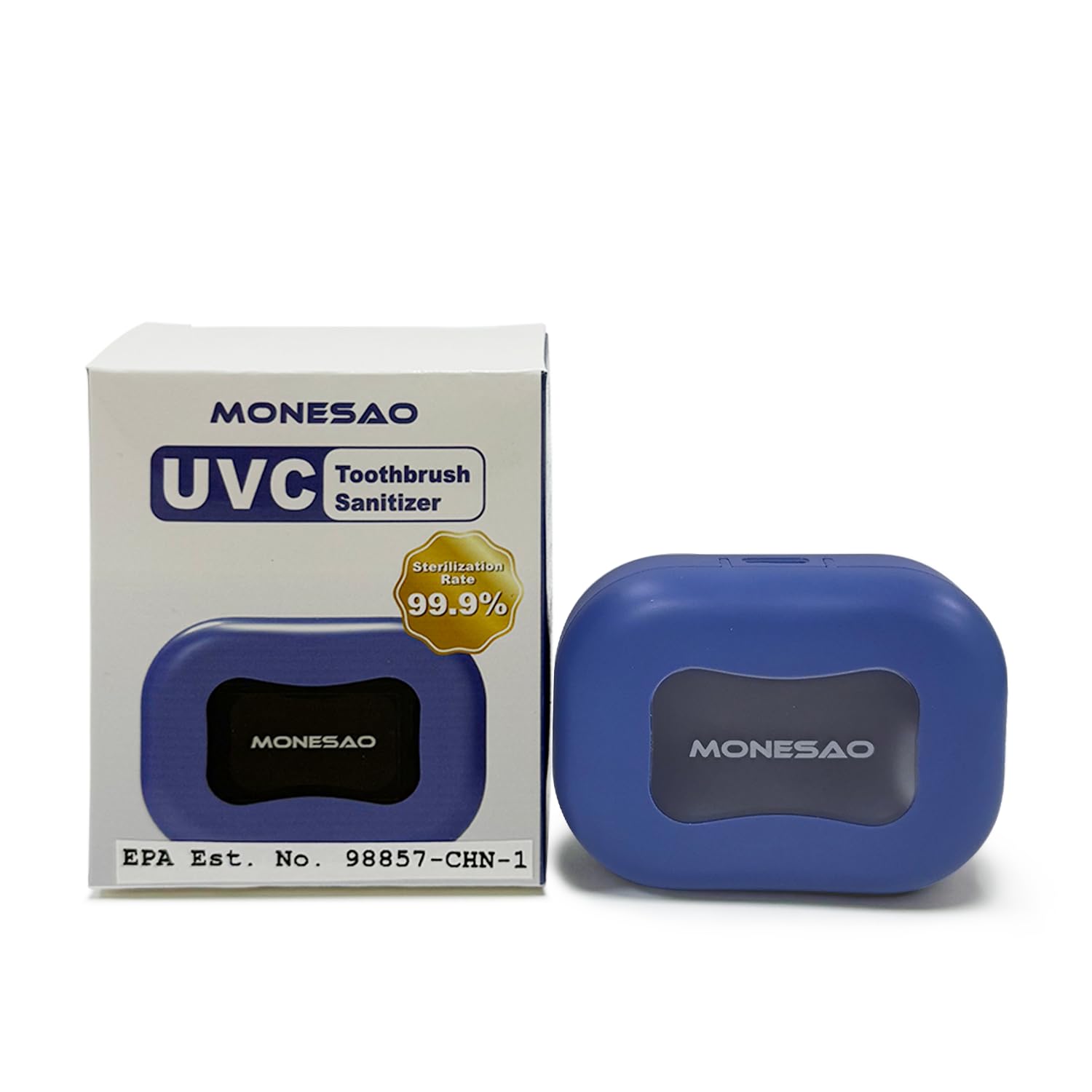 EPA Est. No. 98857-CHN-1 on MONESAO toothbrush sanitizer case