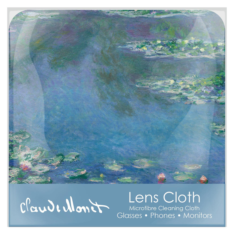 Monet Water Lilies microfiber lens cleaning cloth design
