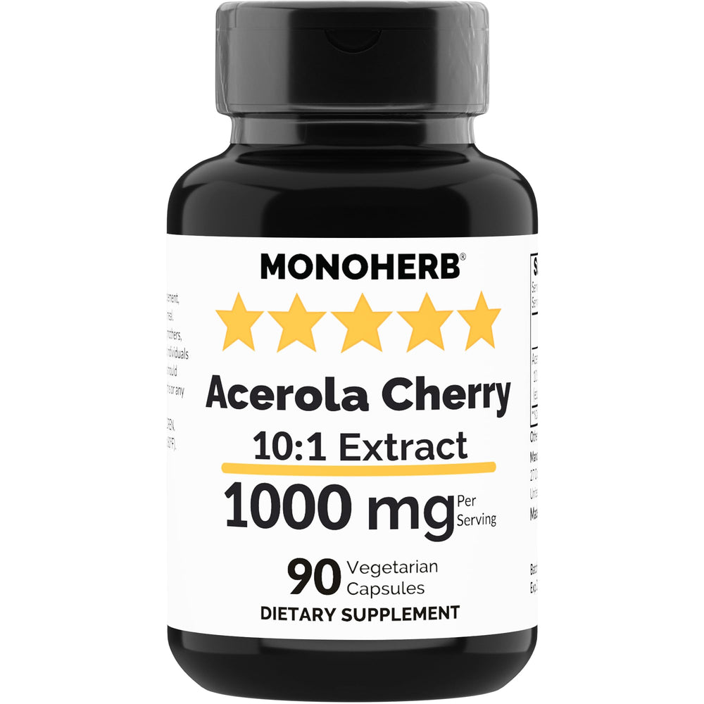 MONOHERB Acerola Cherry Extract 1000 mg bottle - 90 capsules