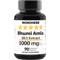 MONOHERB Bhumi Amla Extract 1000 mg bottle - 90 vegetarian capsules