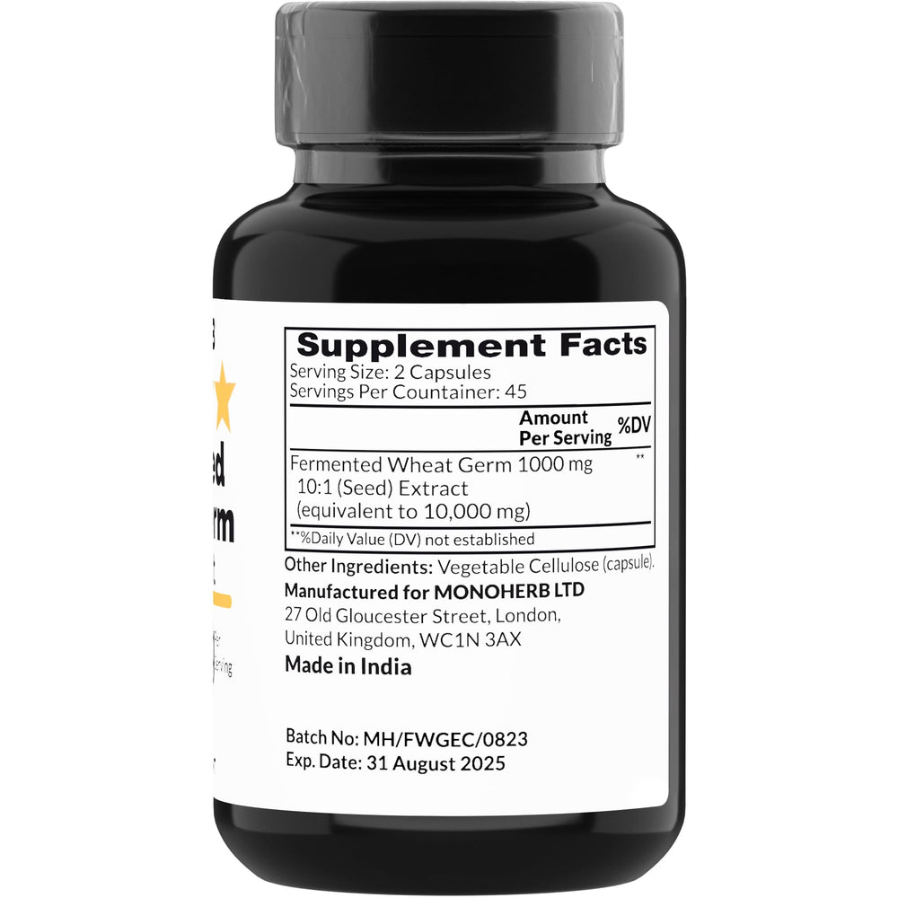 Close-up of Extra Strength 10X Extract label indicating 1,000 mg per serving