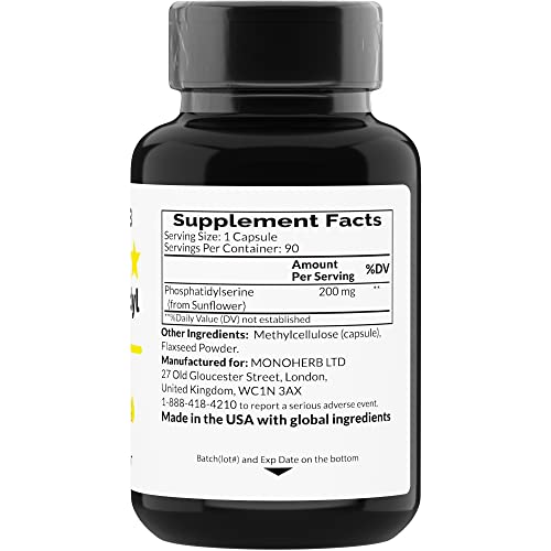 Close-up of transparent vegetable capsules containing phosphatidylserine