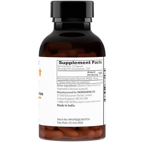 PQQ capsules next to bottle – 120-count bottle