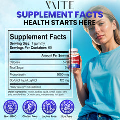 Ingredient highlights showing vegan and non-GMO