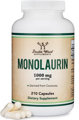 Bottle of Monolaurin Immune Support 1,000mg with 210 capsules