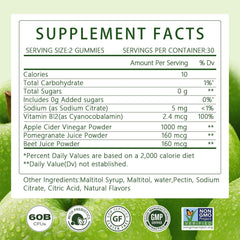 Close-up of Montue ACV gummies showing gummies and label