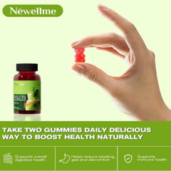 Montue Newellme gummy texture close-up highlighting soft apple chewability