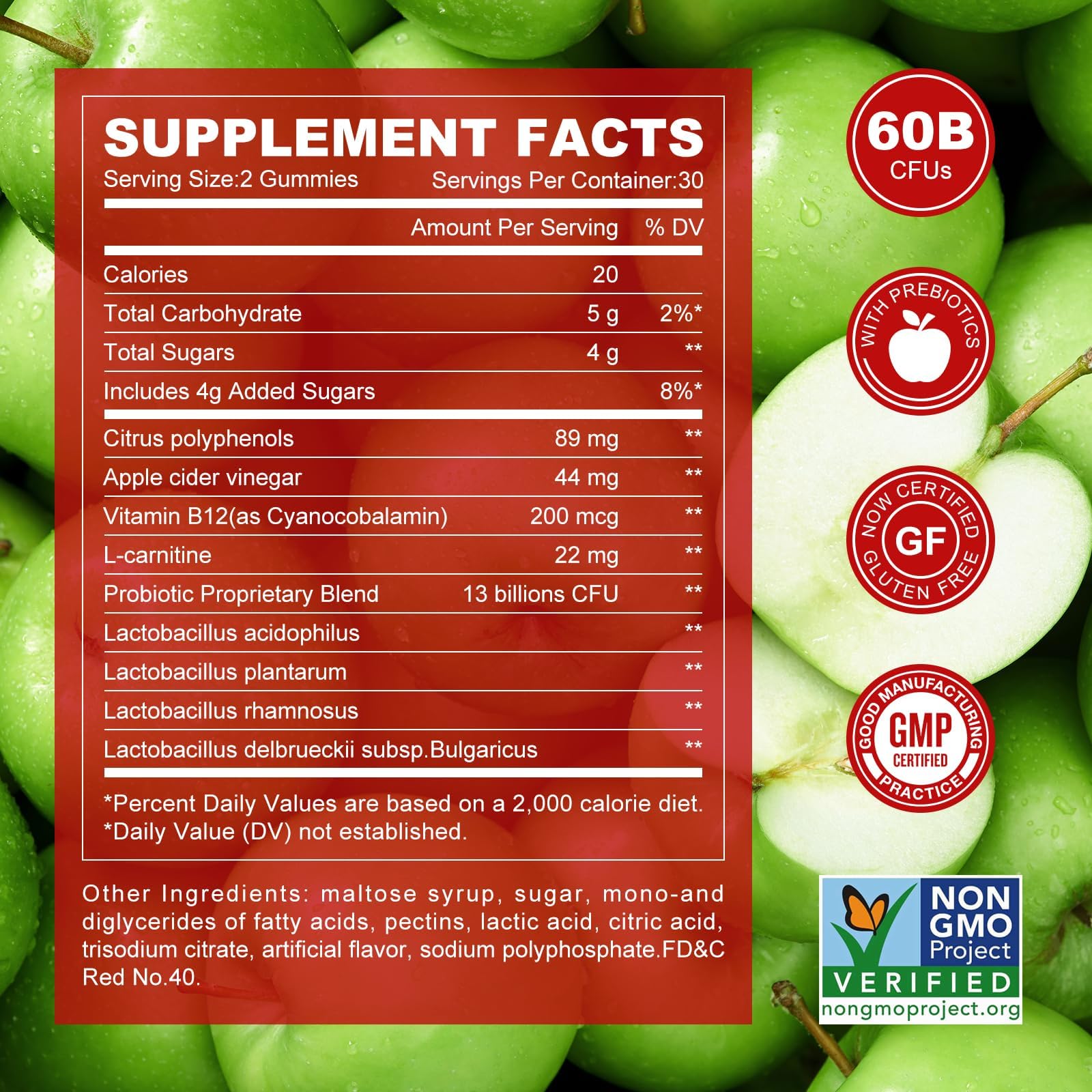 Montue Newellme label ingredients close-up showing B12 and vinegar content