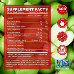 Montue Newellme label ingredients close-up showing B12 and vinegar content