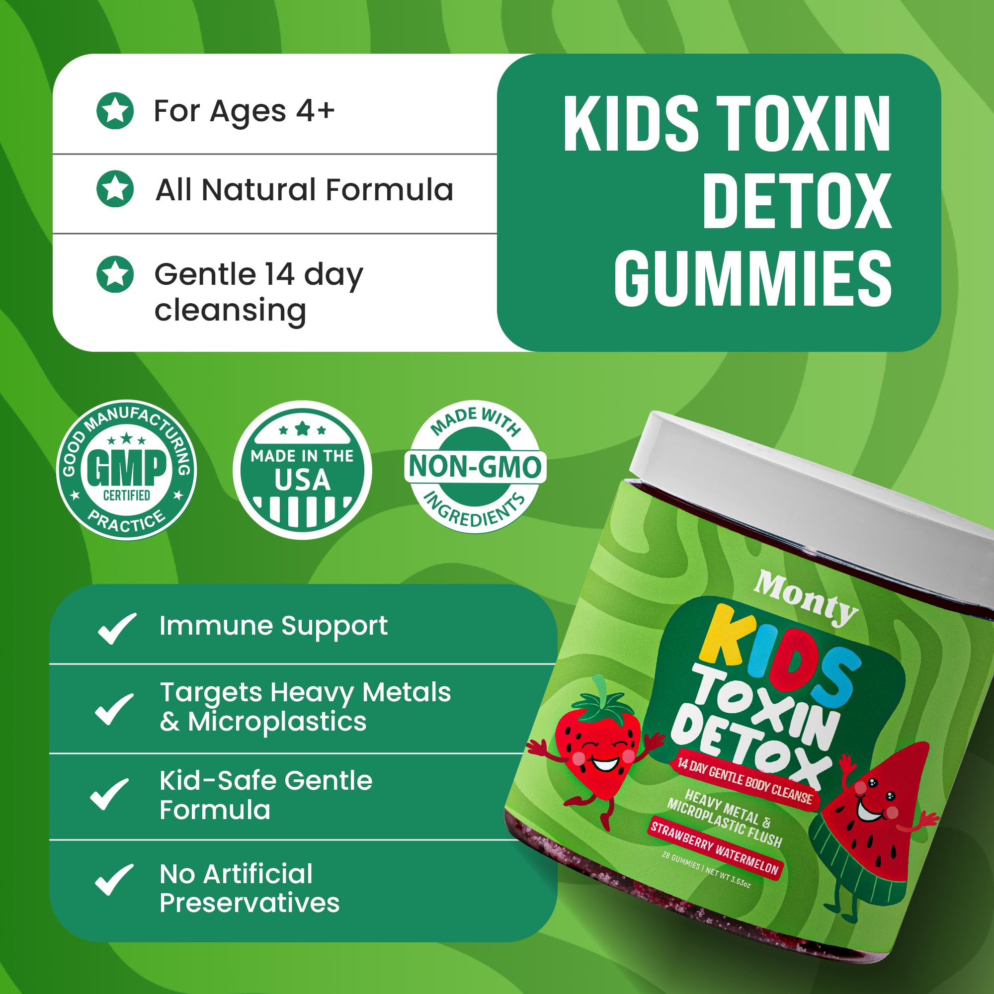 Monty Supplements Chlorella Detox image showing greens and liver-friendly herbs