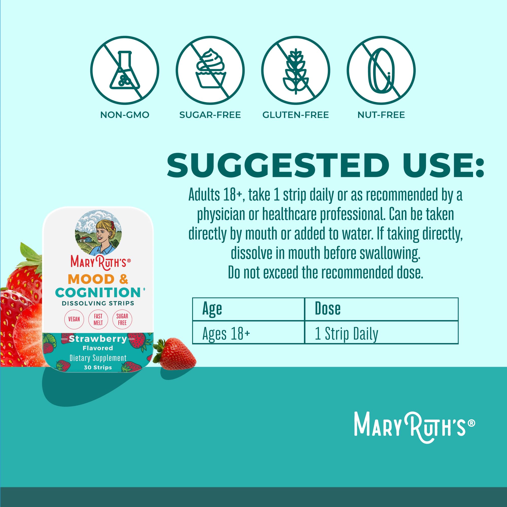 Label highlights Vitamin B6, Folate, methyl B12 and saffron ingredients